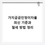 가지급금인정이자율 최신 기준과 절세 방법 정리