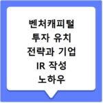 벤처캐피털 투자 유치 전략과 기업 IR 작성 노하우